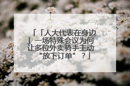 「人大代表在身边」一场特殊会议为何让多位外卖骑手主动“放下订单”？