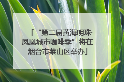“第二届黄海明珠·凤凰城市咖啡季”将在烟台市莱山区举办