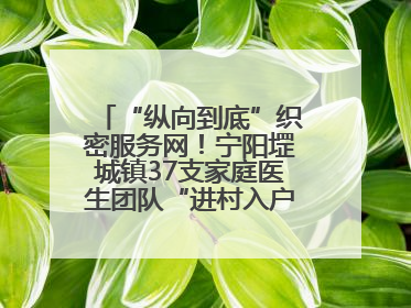 “纵向到底”织密服务网！宁阳堽城镇37支家庭医生团队“进村入户”，让健康政策“落地生根”