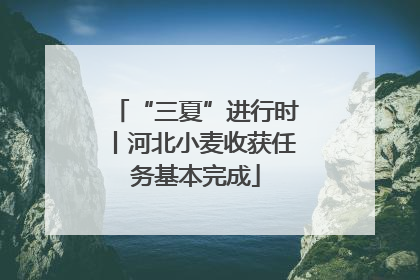 “三夏”进行时丨河北小麦收获任务基本完成