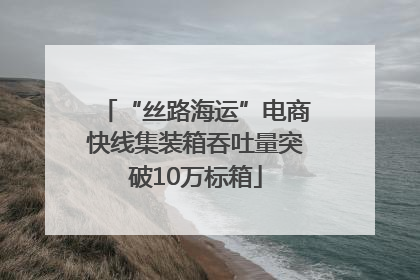 “丝路海运”电商快线集装箱吞吐量突破10万标箱