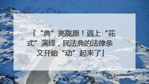 “典”亮陇原！遇上“花式”演绎，民法典的法律条文开始“动”起来了