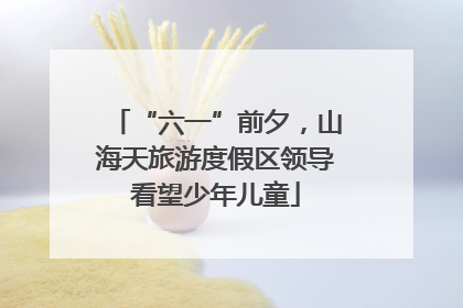 “六一”前夕，山海天旅游度假区领导看望少年儿童