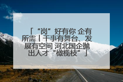 “岗”好有你 企有所需丨干事有舞台、发展有空间 河北国企抛出人才“橄榄枝”