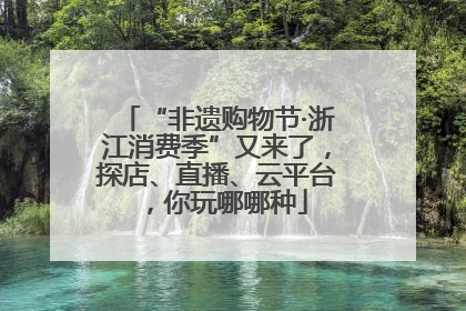 “非遗购物节·浙江消费季”又来了，探店、直播、云平台，你玩哪哪种