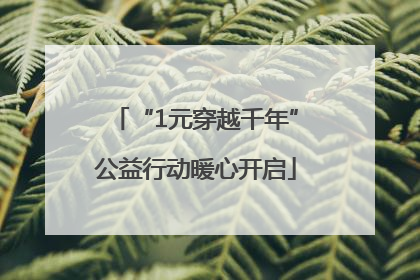 “1元穿越千年”公益行动暖心开启