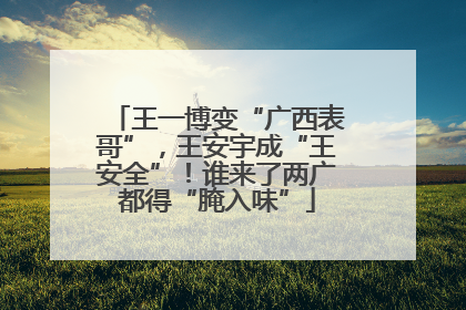 王一博变“广西表哥”，王安宇成“王安全”！谁来了两广都得“腌入味”