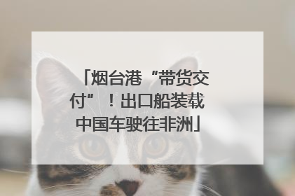 烟台港“带货交付”！出口船装载中国车驶往非洲