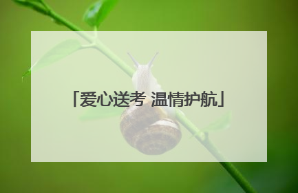 爱心送考 温情护航
