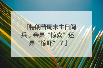 特朗普周末生日阅兵,会是“惊喜”还是“惊吓”?