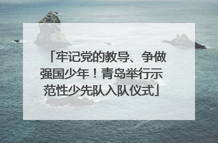 牢记党的教导、争做强国少年！青岛举行示范性少先队入队仪式