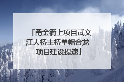 甬金衢上项目武义江大桥主桥单幅合龙 项目建设提速
