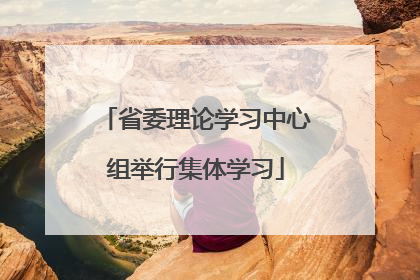 省委理论学习中心组举行集体学习