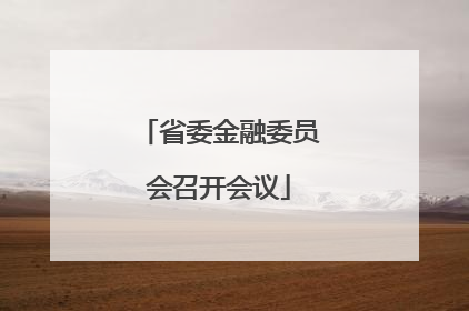 省委金融委员会召开会议