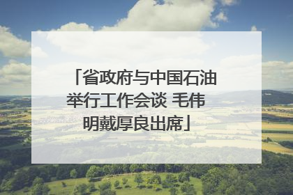 省政府与中国石油举行工作会谈 毛伟明戴厚良出席