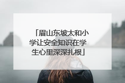 眉山东坡太和小学让安全知识在学生心里深深扎根
