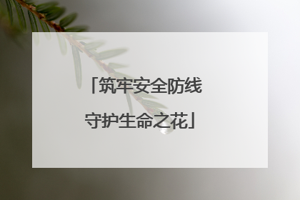 筑牢安全防线 守护生命之花