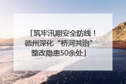 筑牢汛期安全防线！德州深化“桥河共治”整改隐患50余处