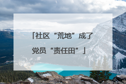 社区“荒地”成了党员“责任田”