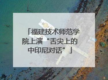福建技术师范学院上演“舌尖上的中印尼对话”