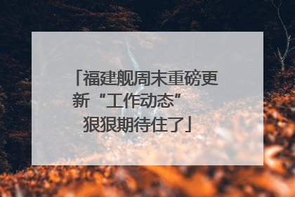 福建舰周末重磅更新“工作动态”  狠狠期待住了