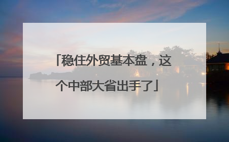 稳住外贸基本盘，这个中部大省出手了