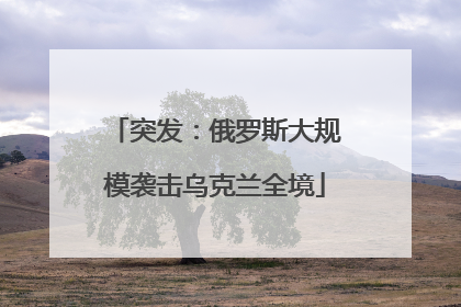 突发：俄罗斯大规模袭击乌克兰全境