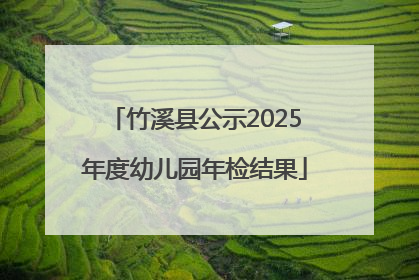竹溪县公示2025年度幼儿园年检结果
