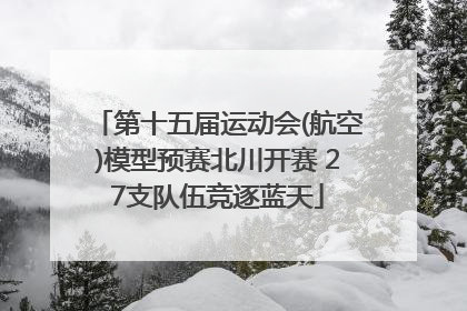 第十五届运动会(航空)模型预赛北川开赛 27支队伍竞逐蓝天