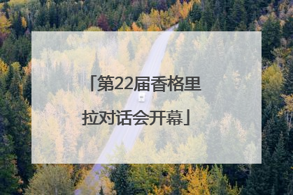 第22届香格里拉对话会开幕