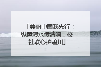 美丽中国我先行：纵声澧水传清响，校社联心护碧川