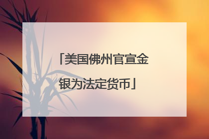 美国佛州官宣金银为法定货币