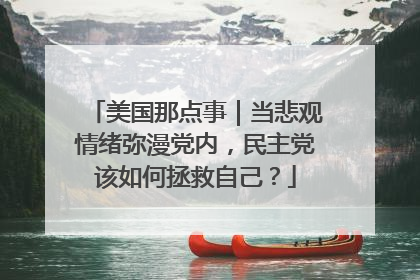 美国那点事｜当悲观情绪弥漫党内，民主党该如何拯救自己？