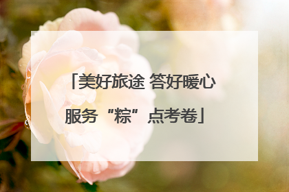 美好旅途 答好暖心服务“粽”点考卷