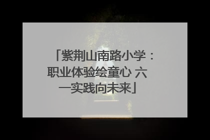 紫荆山南路小学：职业体验绘童心 六一实践向未来