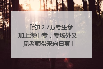 约12.7万考生参加上海中考，考场外又见老师带来向日葵