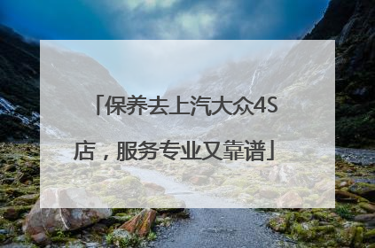 保养去上汽大众4S店，服务专业又靠谱