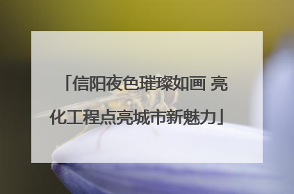 信阳夜色璀璨如画 亮化工程点亮城市新魅力