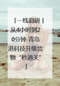 一线调研丨从4小时到20分钟 青岛港科技升级货物“秒通关”