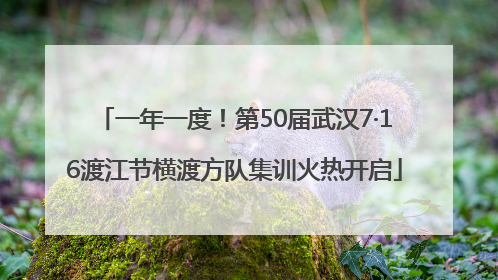 一年一度！第50届武汉7·16渡江节横渡方队集训火热开启