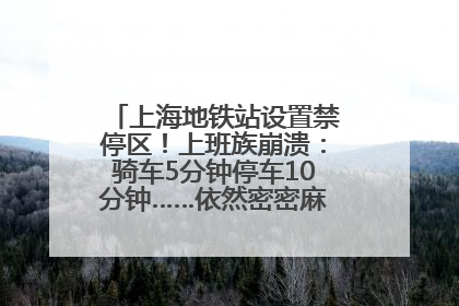 上海地铁站设置禁停区！上班族崩溃：骑车5分钟停车10分钟……依然密密麻麻无从下脚？