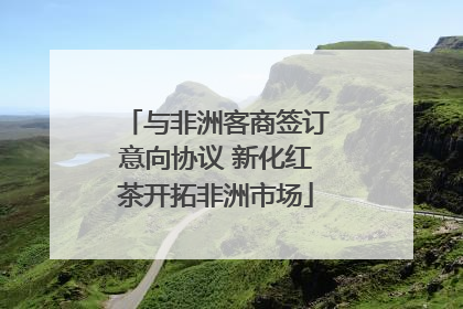 与非洲客商签订意向协议 新化红茶开拓非洲市场