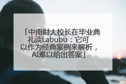 中南财大校长在毕业典礼谈Labubu：它可以作为经典案例来解析，AI难以给出答案