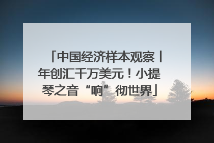 中国经济样本观察丨年创汇千万美元！小提琴之音“响”彻世界
