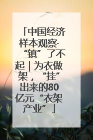 中国经济样本观察·“镇”了不起｜为衣做架，“挂”出来的80亿元“衣架产业”