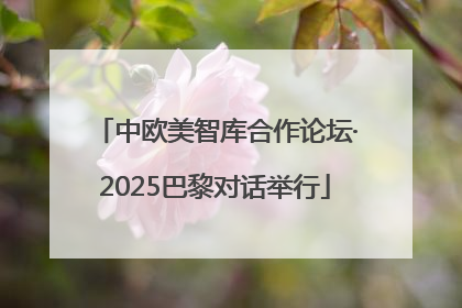 中欧美智库合作论坛·2025巴黎对话举行