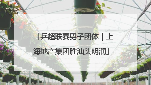 乒超联赛男子团体｜上海地产集团胜汕头明润