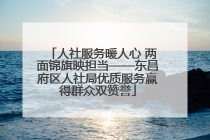 人社服务暖人心 两面锦旗映担当——东昌府区人社局优质服务赢得群众双赞誉