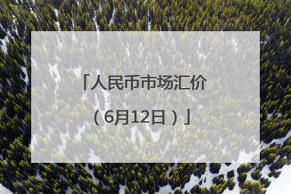 人民币市场汇价（6月12日）