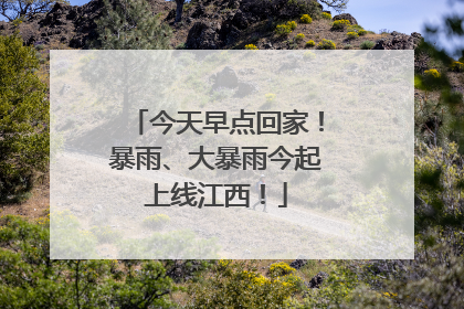今天早点回家！暴雨、大暴雨今起上线江西！